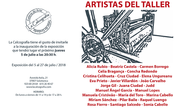 exposição em La Calcografía de Salamanca