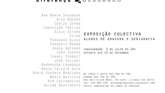Exposi&ccedil;&atilde;o Colectiva de alunos de Gravura e Serigrafia