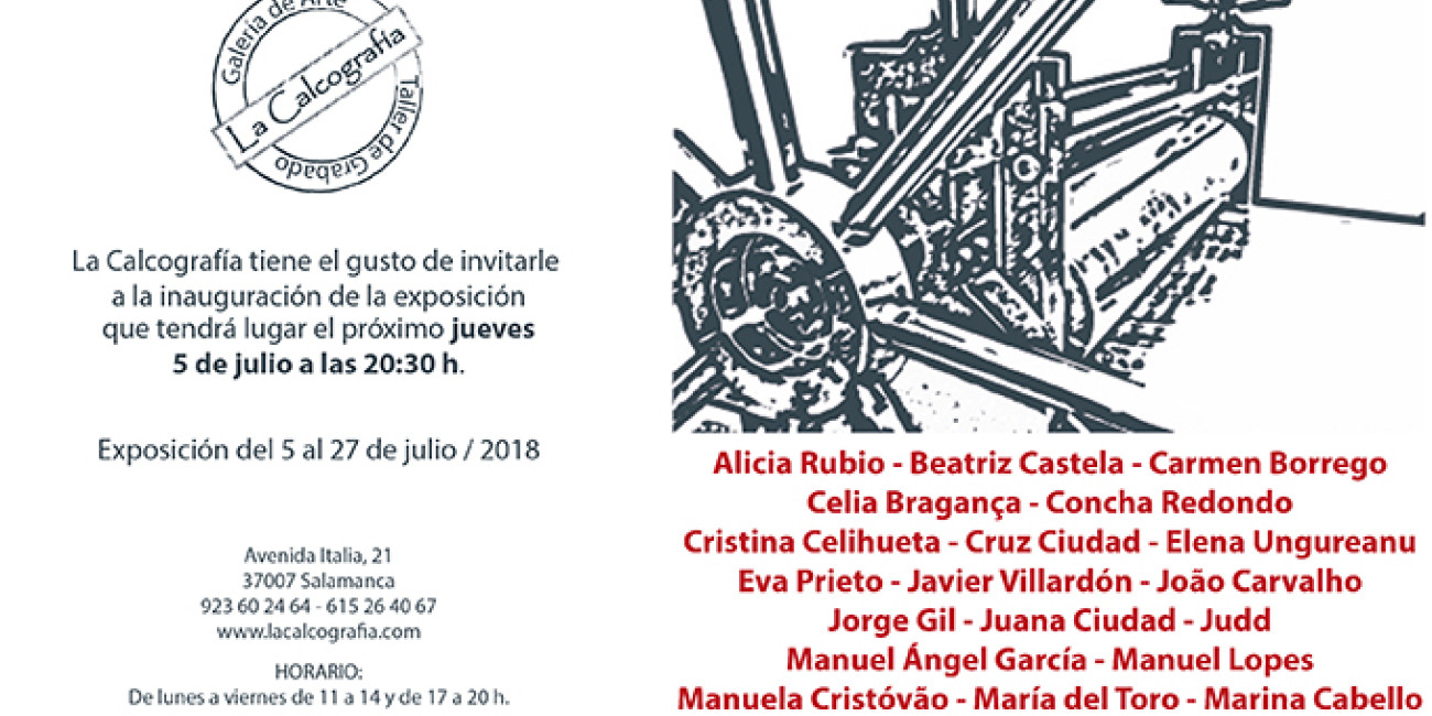 Artistas Del Taller - Exposição Coletiva de Gravura na Galeria   La Calcografía de Salamanca