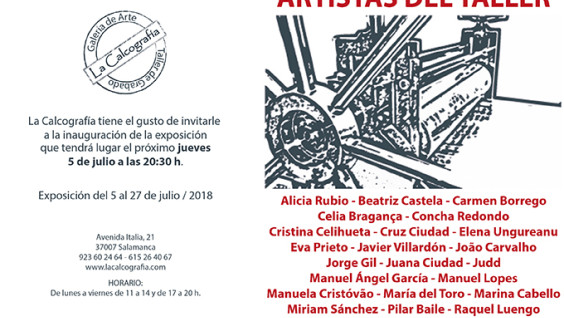 exposi&ccedil;&atilde;o em La Calcograf&iacute;a de Salamanca