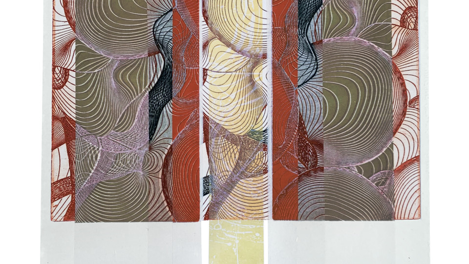 Never Ending &middot; Água forte, água tinta de açúcar, colagem. 66x50cm &middot; 2026