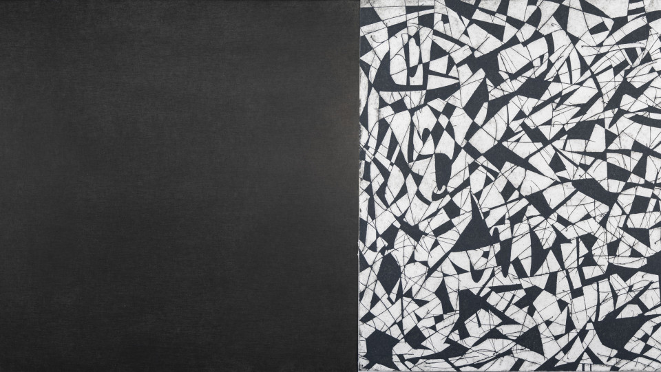 The End I &middot; Collagraph, pastel seco &middot; 2022 &middot; 40 x 98cm