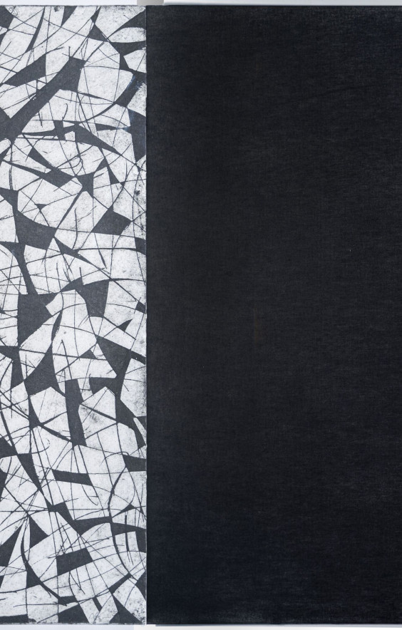 The End II &middot; Collagraph, pastel seco &middot; 2022 &middot; 40 x 98cm