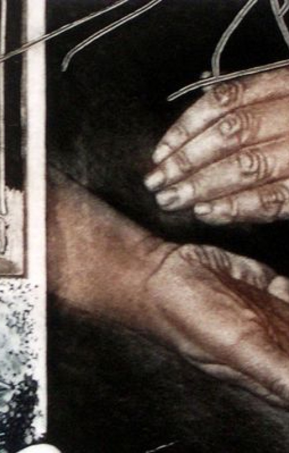 Vis&atilde;o - Hei-de pegar nos meus olhos, deit&aacute;-los num mar sem fundo (pormenor) &middot; água- forte, água tinta e verniz mole &middot; 39,5 x 50,0cm