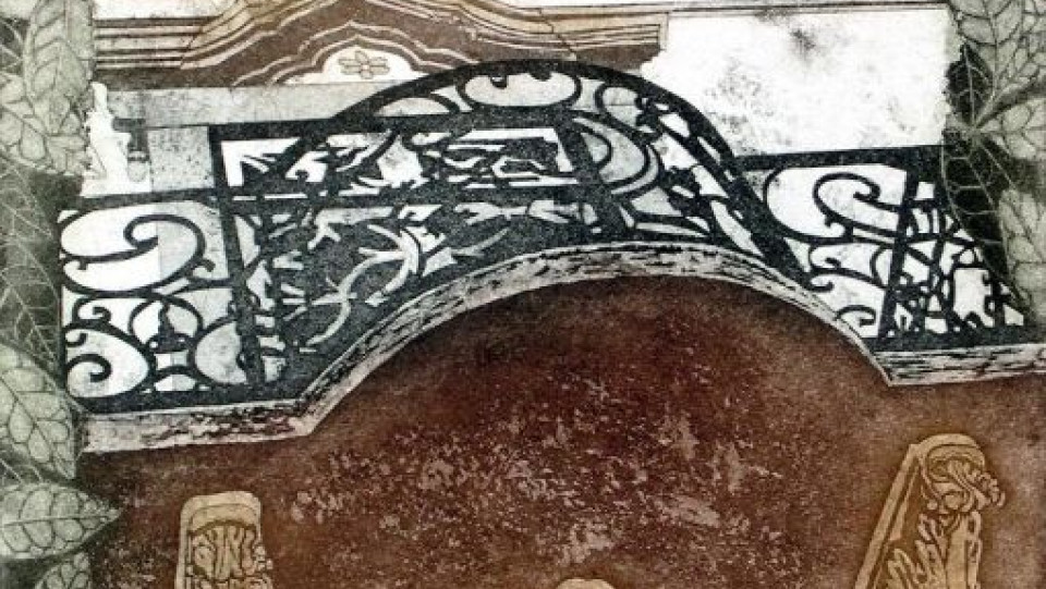 Viver em Santiago &middot; água-forte e água tinta &middot; 2000 &middot; 24,5 x 29,0cm