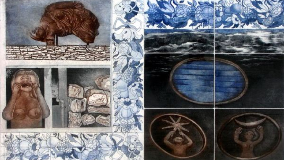  ... e Sol, e Lua, e Grito &middot; água-forte e água tinta &middot; 2000 &middot; 30,0 x 47,0cm