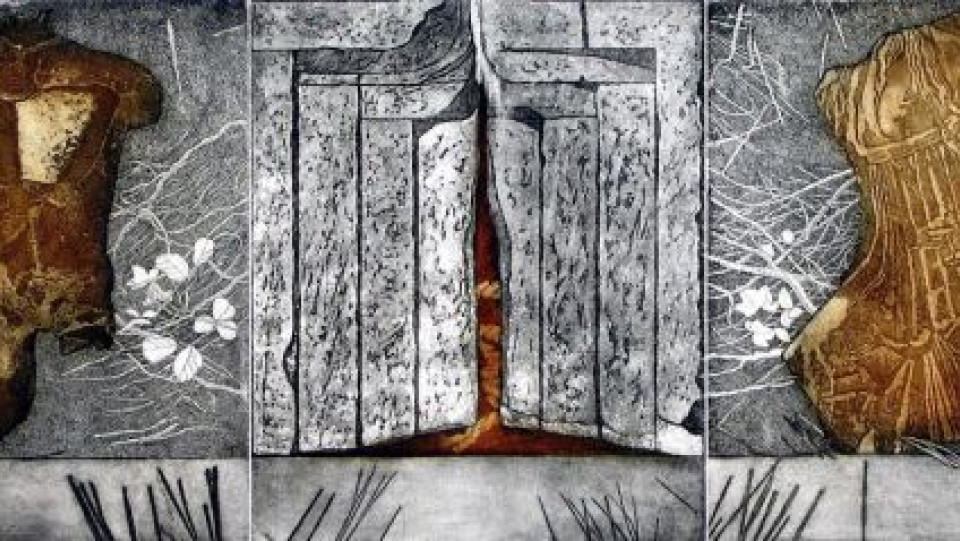 O fio de Ariadne &middot; água-forte e água tinta &middot; 2000 &middot; 29,5 x 74,0cm