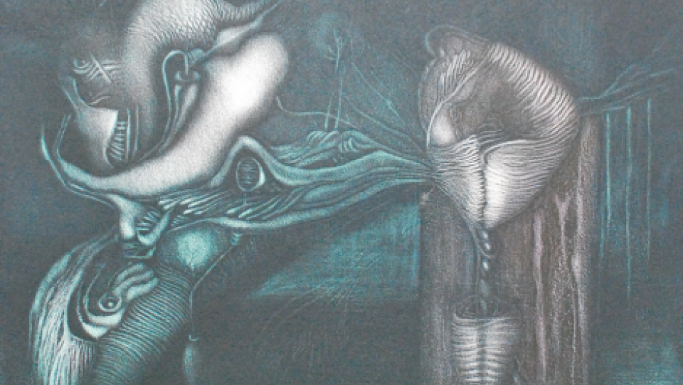 Crep&uacute;sculo Ausente &middot; água-forte, água tinta e verniz mole &middot; 48,0x37,5cm