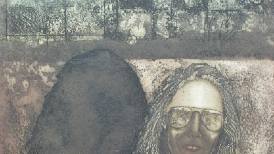 A Sombra e Eu &middot; água-forte, água tinta e verniz mole &middot; 1998 &middot; 42,5x30,0cm